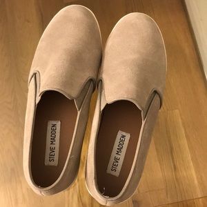 Steve Madden suede slip ons